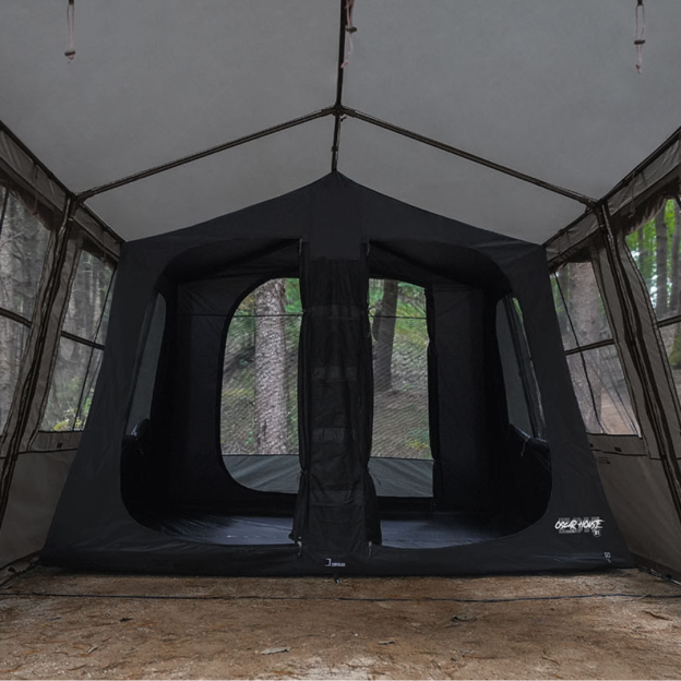 KZM Wild Field Oscar House  3-4Person Tent - Charcoal