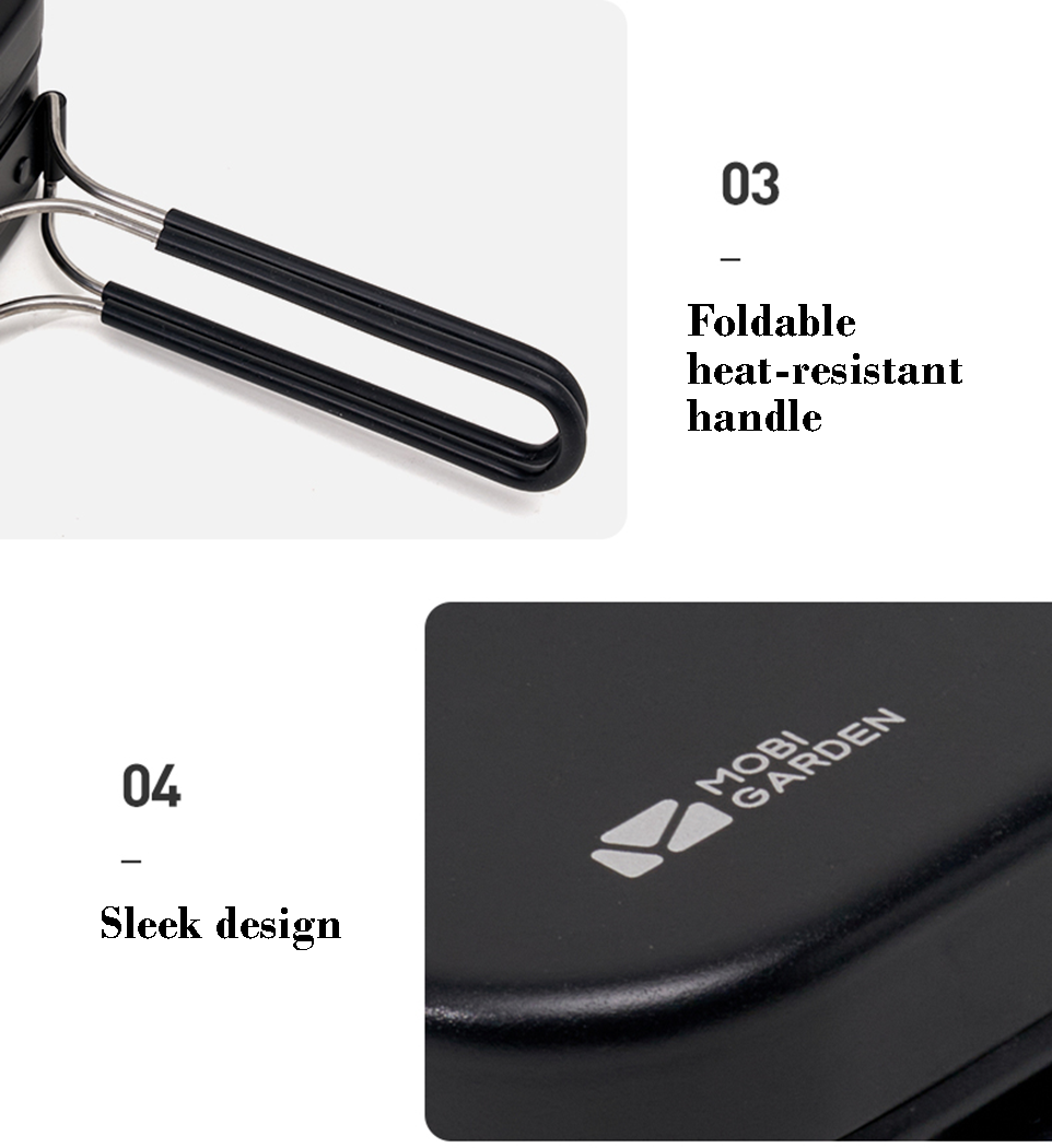 Mobi Garden Ji Yan Lunch Box / Mess Tin - Black-Goritta Works Sdn. Bhd. 202501017603 (1619017-X)