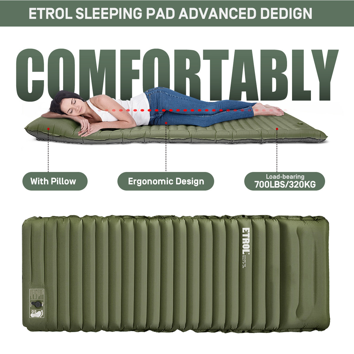 Etrol Fugu Air Sleeping Pad - Blue-Goritta Works Sdn. Bhd. 202501017603 (1619017-X)
