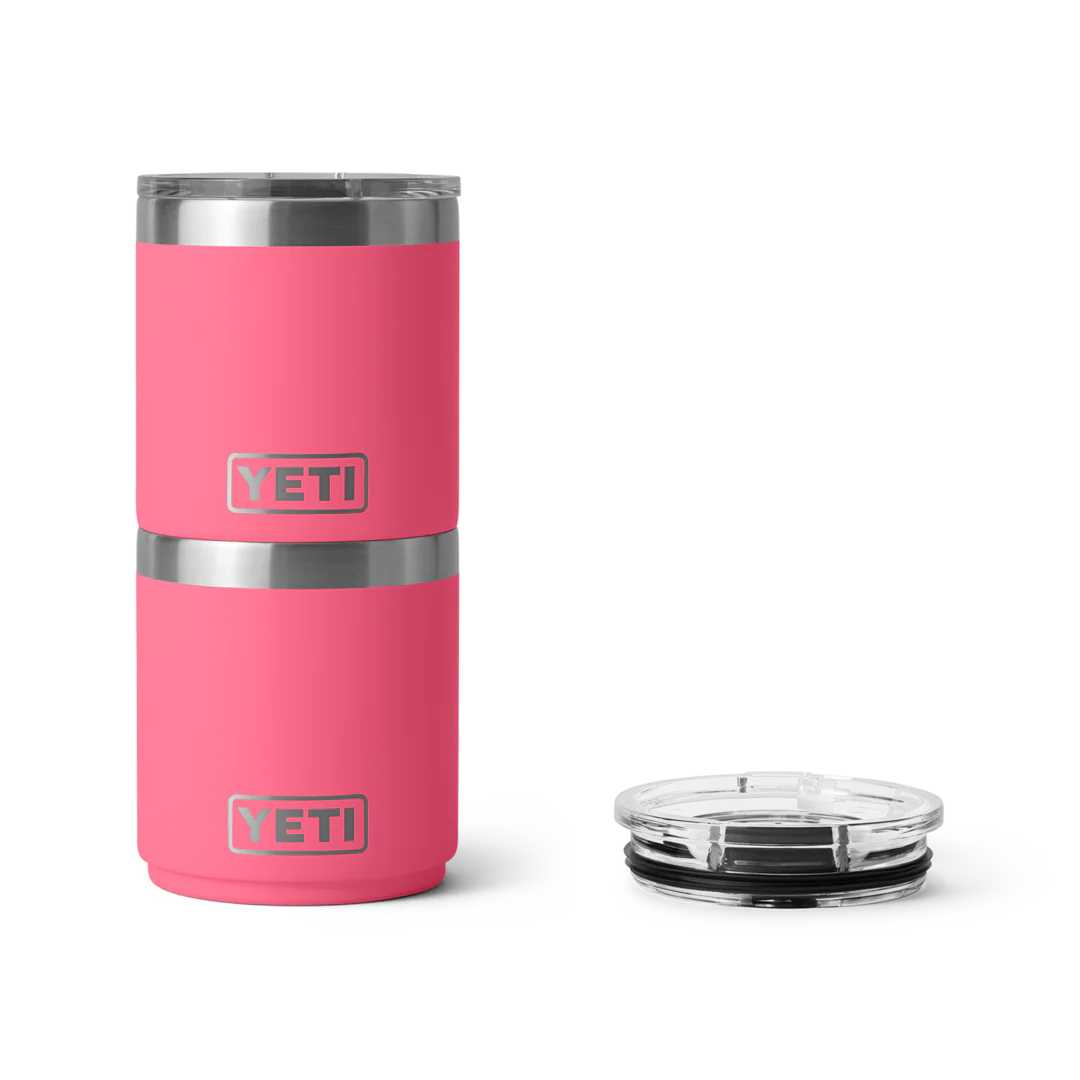 YETI Rambler 10 oz Stackable Lowball with MagSlider™ Lid - Tropical Pink (Ceramic Lining)