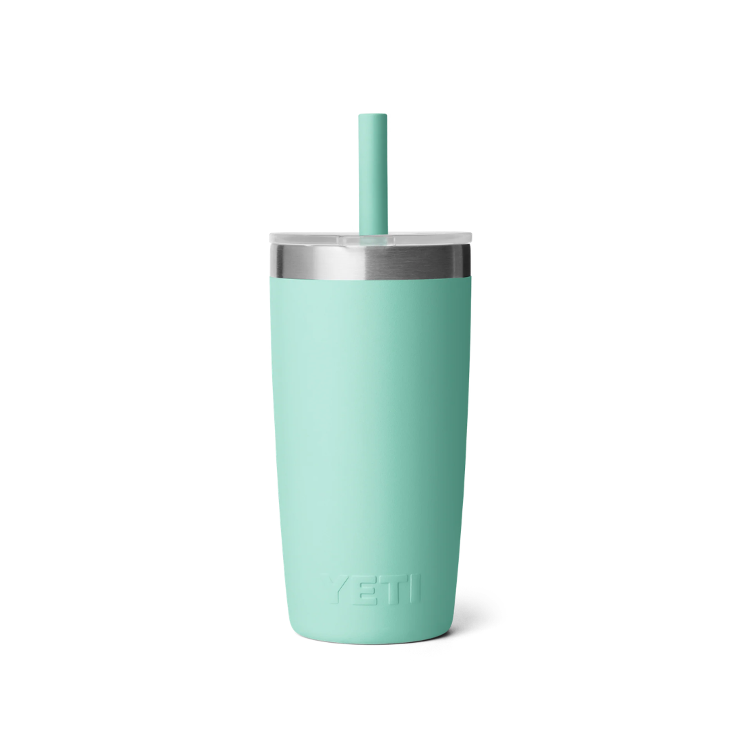 YETI Rambler Jr. 10 oz Tumbler with Silicone Straw Lid - Seafoam
