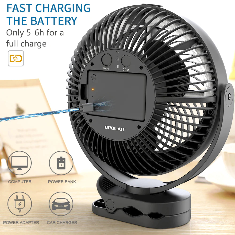 OPOLAR Cooling Misting Fan Clip On Fan | 10000mAh 8 Inch-Goritta Works Sdn. Bhd. 202501017603 (1619017-X)