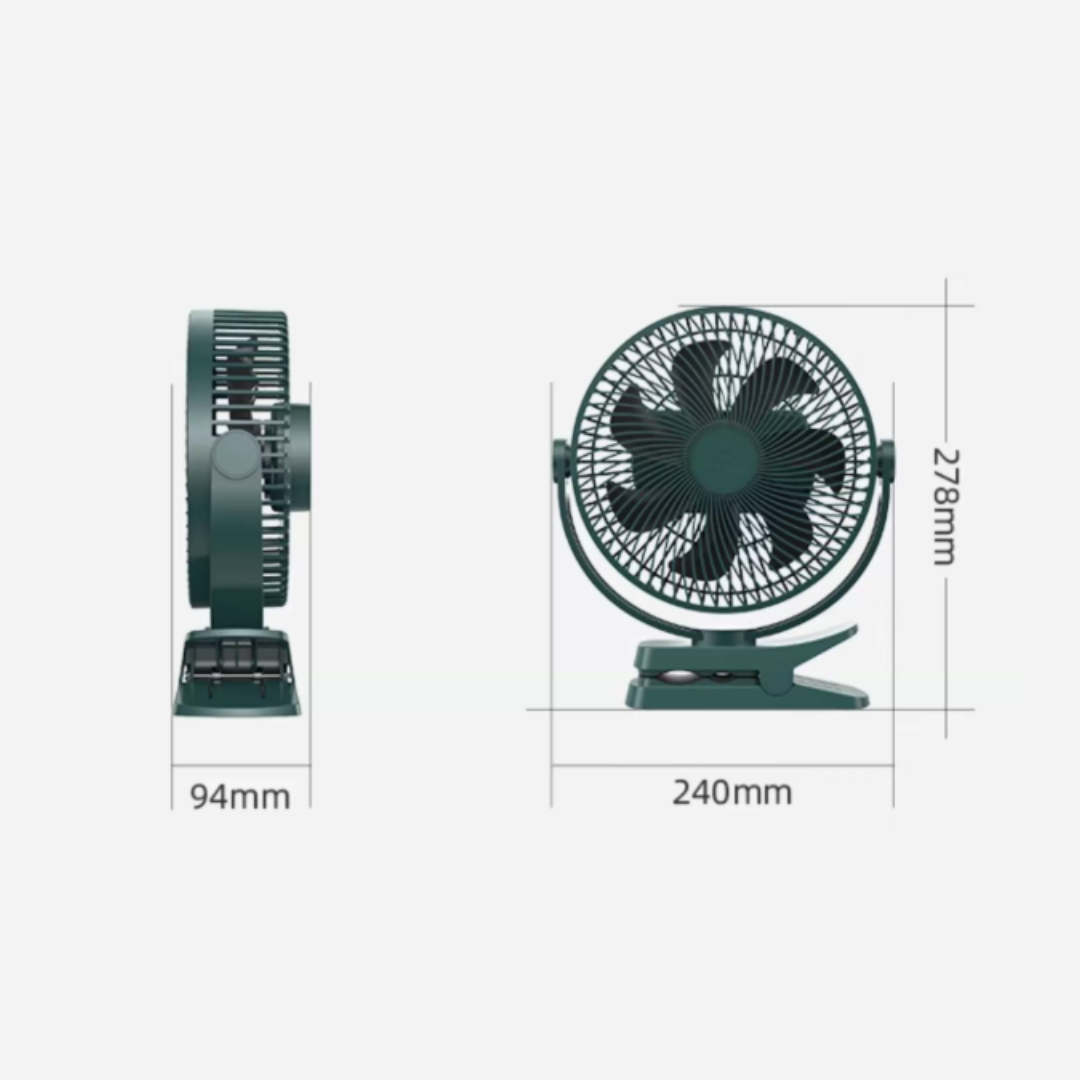 LEMOISTAR 4-in-1 Clip Fan - Black