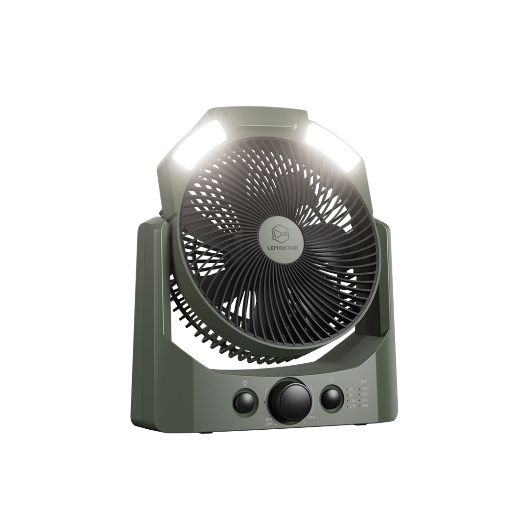 LEMOISTAR Camping Fan with Light 20000mAh - Army Green