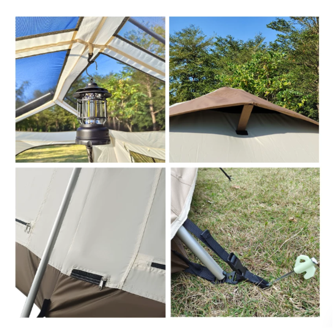 Stoic Villa 13 Black-Coated Automatic 6-8 person Tent - Black