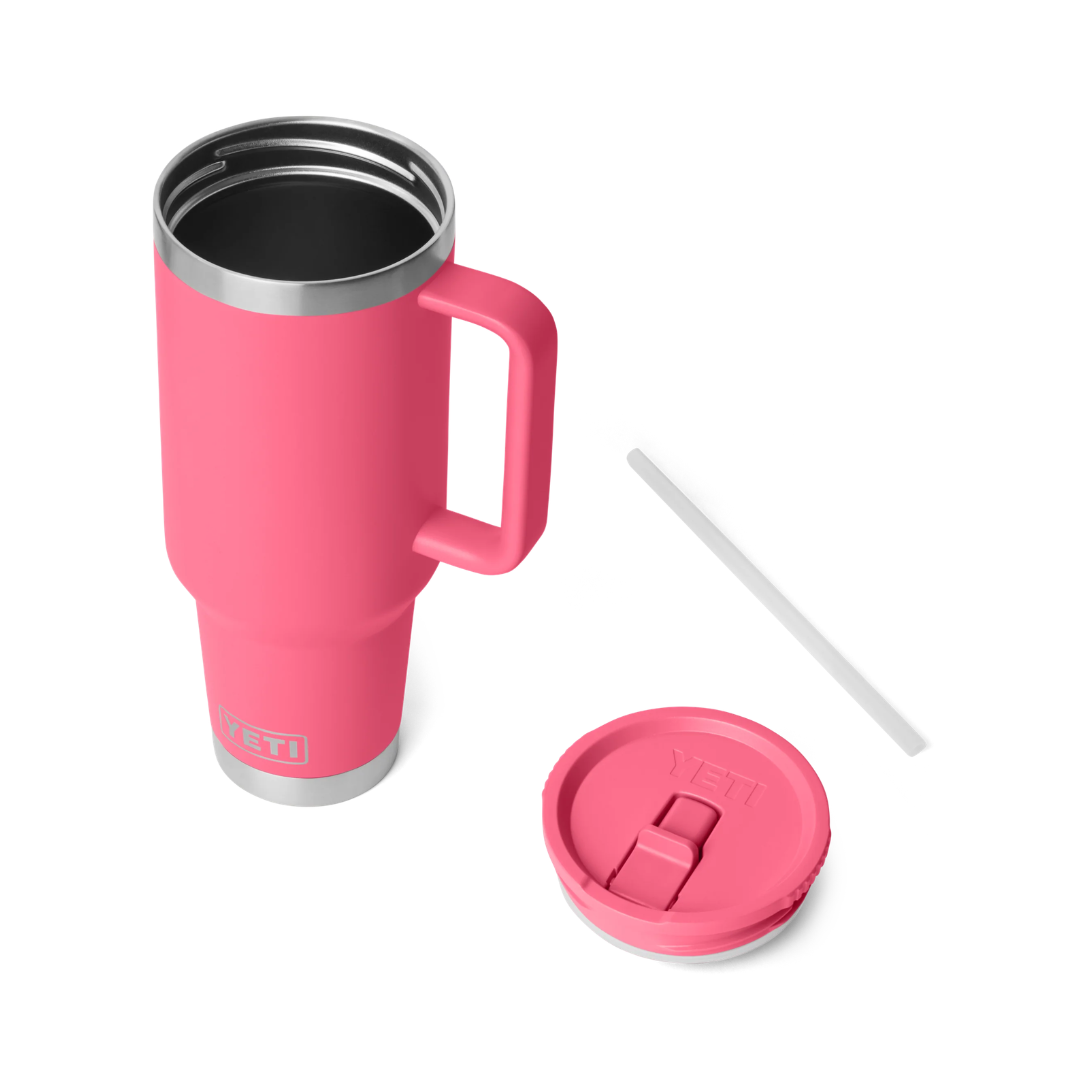 YETI Rambler 40 oz Travel Straw Mug With Color-Matched Straw Lid - Tropical Pink