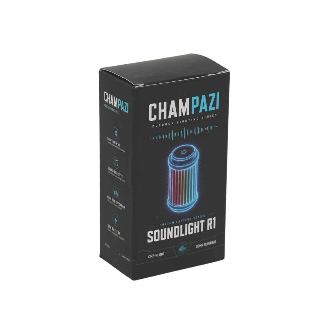 Champazi Soundlight R1 Dynamic Camping Light 200Lm -Black