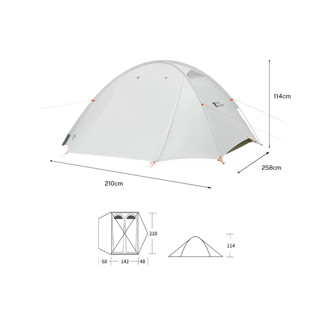 (Upgraded)Mobi Garden QR Tent 2 30D - White