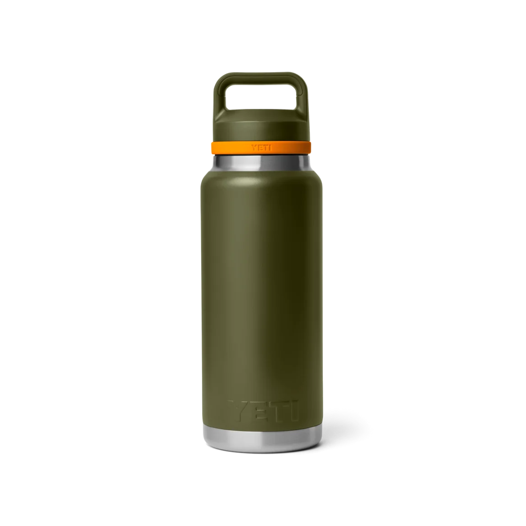 YETI Rambler 36 oz Bottle with Chug Cap - Olive/King Orange