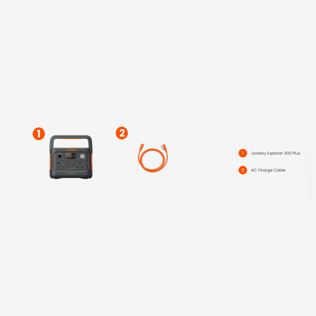 Jackery Explorer 300 Plus Portable Power Station - 288Wh, AC 300W