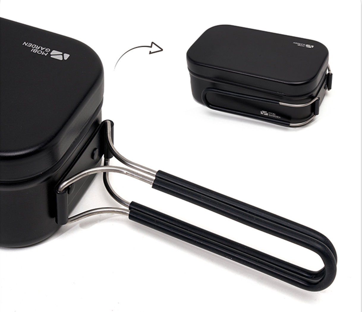 Mobi Garden Ji Yan Lunch Box / Mess Tin - Black-Goritta Works Sdn. Bhd. 202501017603 (1619017-X)