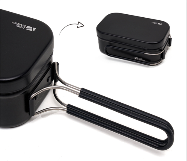 Mobi Garden Ji Yan Lunch Box / Mess Tin - Black-Goritta Works Sdn. Bhd. 202501017603 (1619017-X)