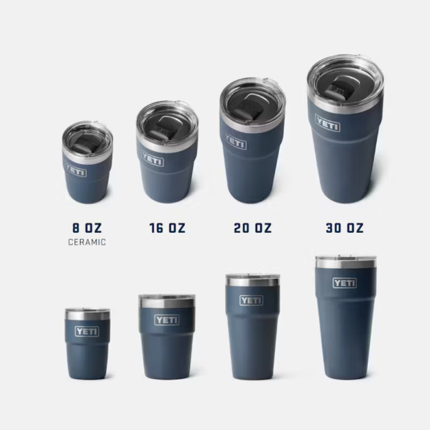 YETI Rambler 20 oz Stackable Cup with MagSlider™ Lid - Black Stone