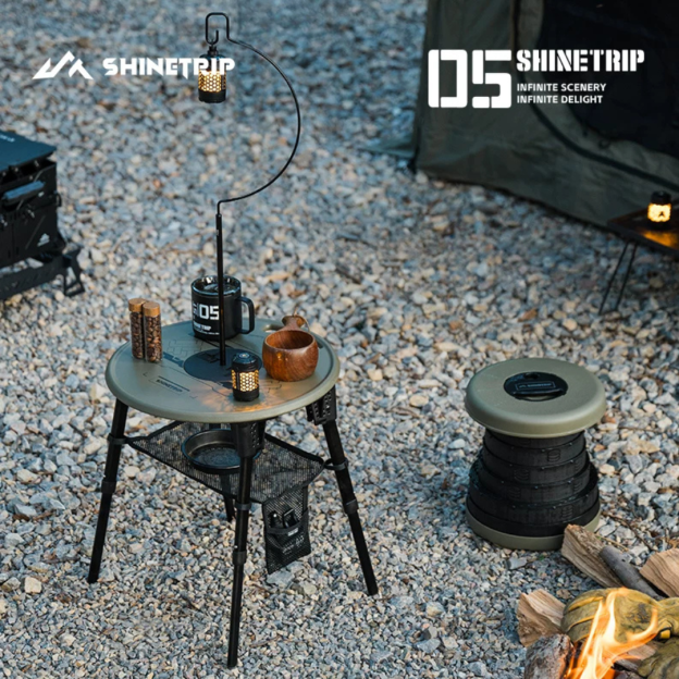 SHINETRIP ST-05 High-Low Tactical Round Table Set - Black