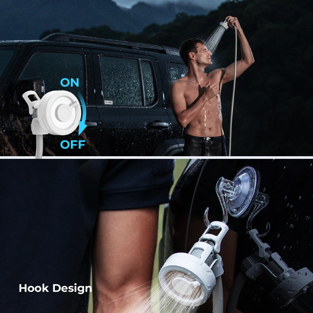 Flextail Max Rechargeable Instant Outdoor Shower - with storage case-Goritta Works Sdn. Bhd. 202501017603 (1619017-X)