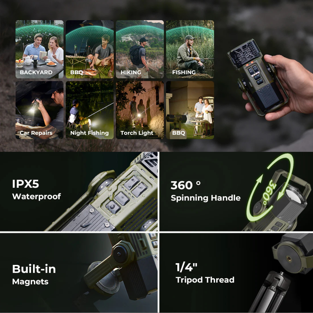 Flextail Evo Repel 3-in-1 Outdoor Mosquito Repeller Lantern - Green