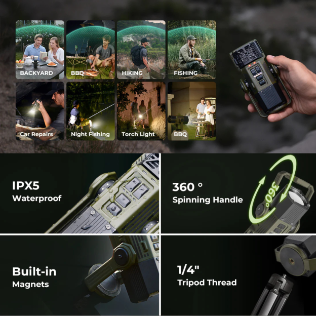 Flextail Evo Repel 3-in-1 Outdoor Mosquito Repeller Lantern - Green