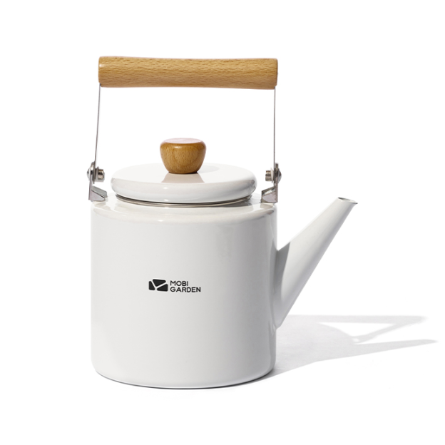 Mobi Garden HY Enamel Kettle 2L -  White