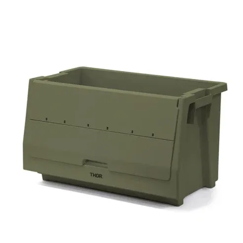 THOR Stacking Shelf Container 50L - Olive Grab