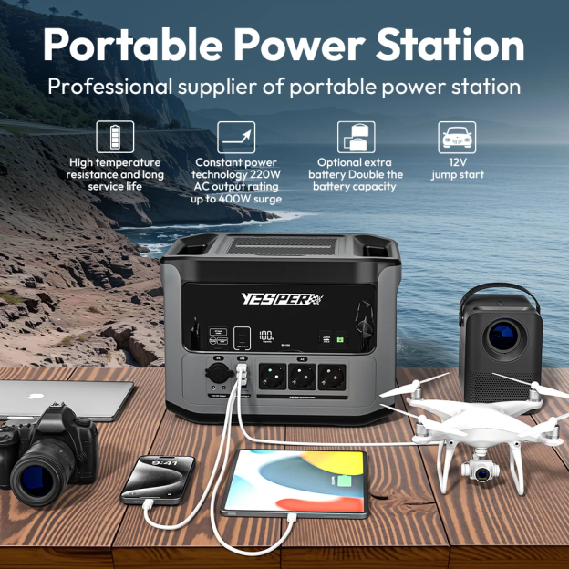 YESPER Portable Power Station PB-58 LIFEPO4 - 1408Wh