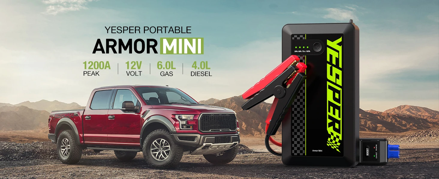 YESPER Armor Mini Multi-function Jump Starter 12V - 8000mAh