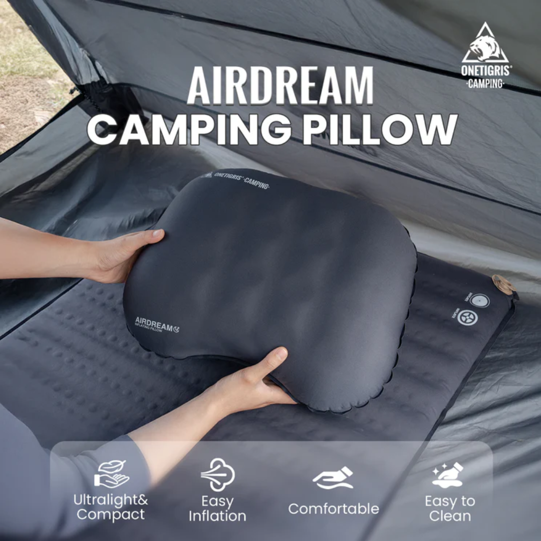 OneTigris Airdream Inflating Pillow - Deep Gray