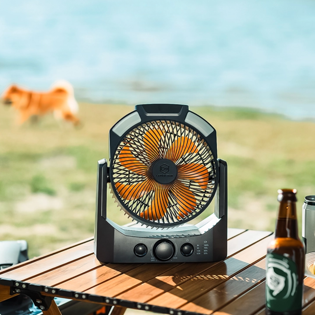 LEMOISTAR Camping Fan with Light 20000mAh - Black