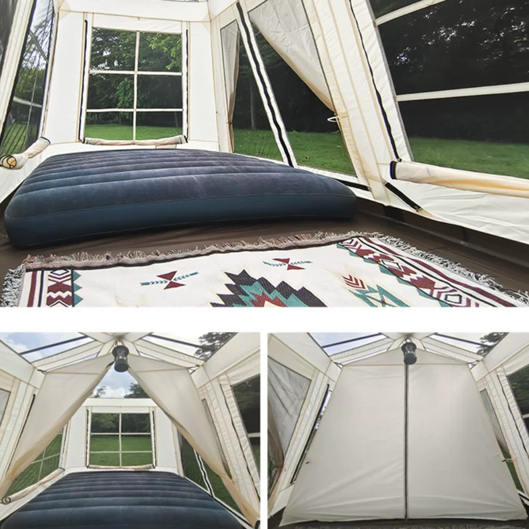 Stoic Villa 10.5 Black-Coated Automatic 2-5 person Tent - Khaki