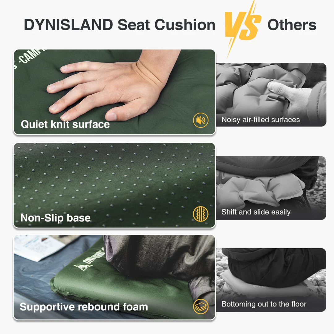 OneTigris Dynisland Self-Inflating Seat Cushion - Green