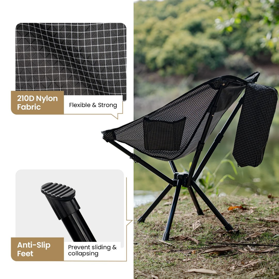 OneTigris Forrest Lightweight Camping Chair 10 - Black