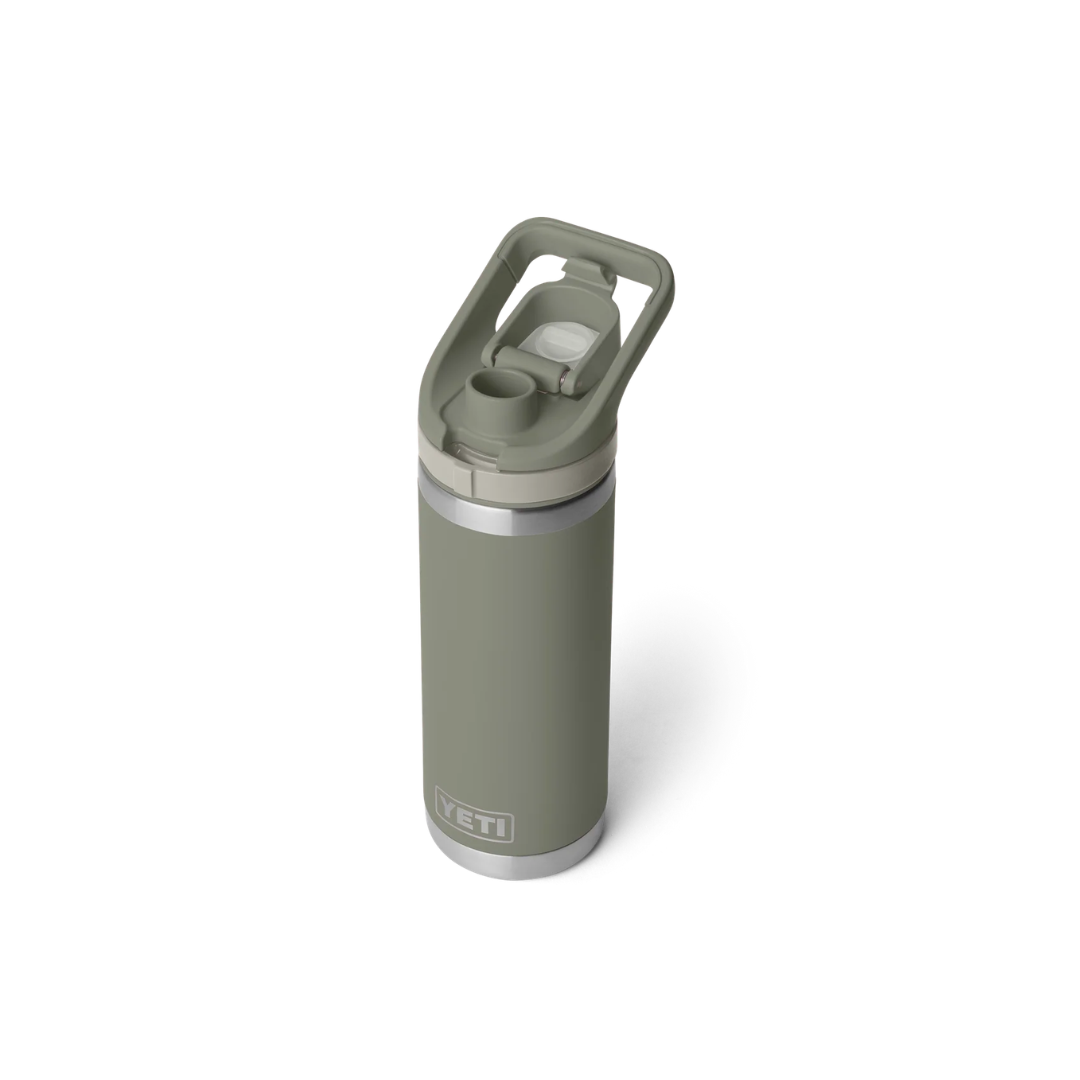 YETI Rambler 18 oz Water Bottle with Color-Matched Flip Chug Cap - Pampa Green