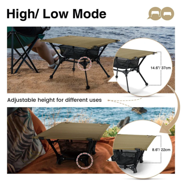 OneTigris Dipper Camping Table - Black 