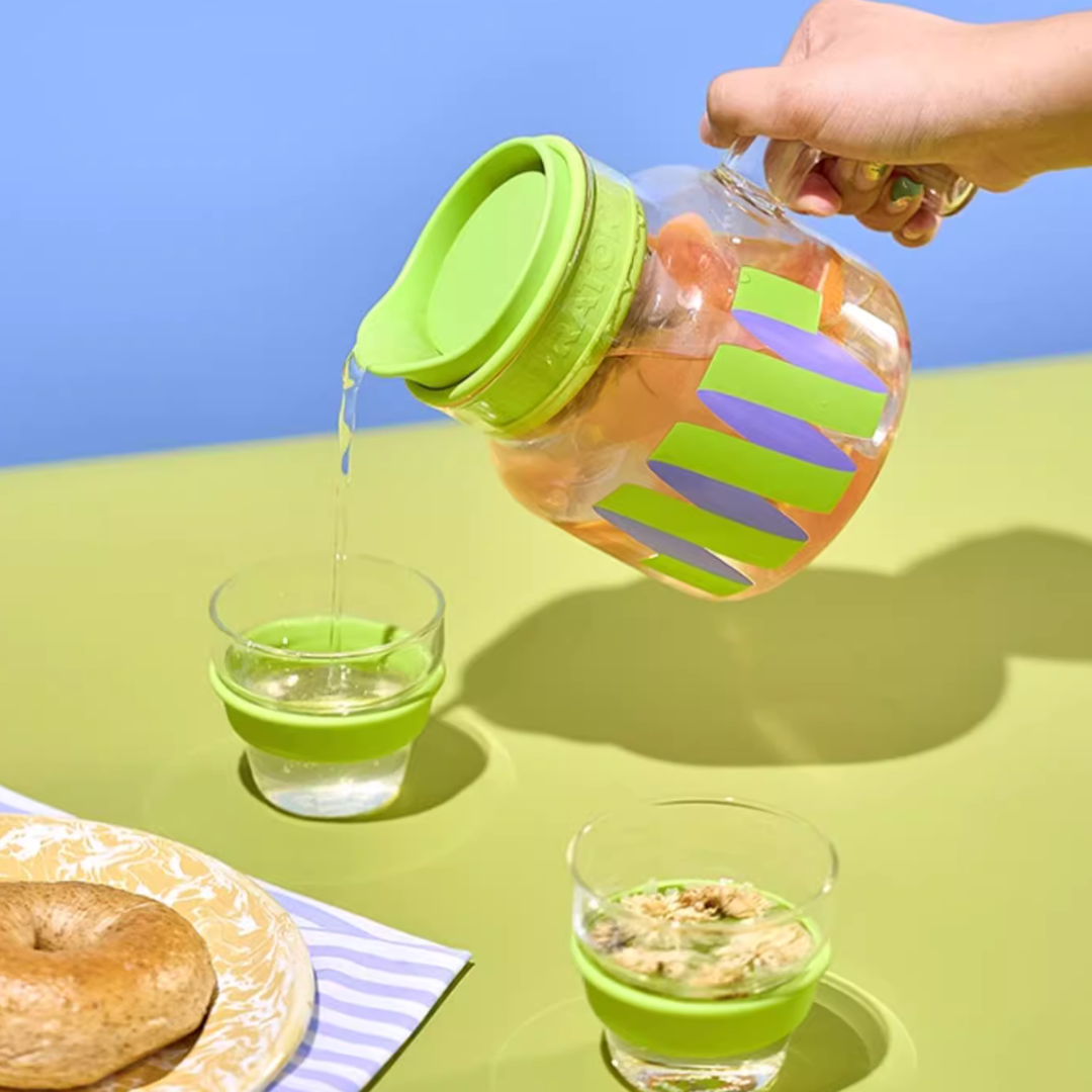 CHAKO LAB Chubby Glass Pot - Orange / Blue-Goritta Works Sdn. Bhd. 202501017603 (1619017-X)