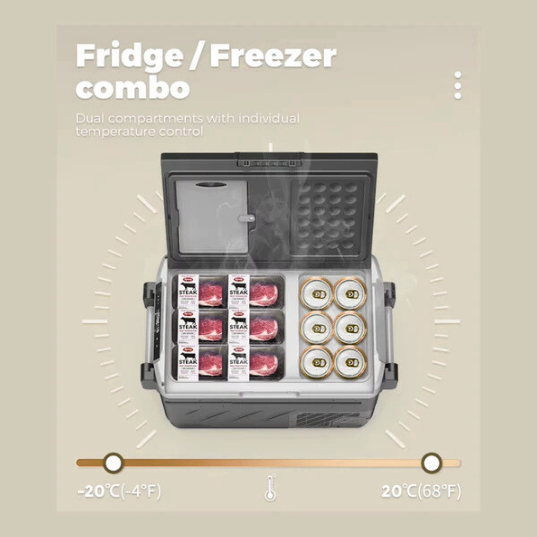Kemsite Portable Dual-Zone Fridge & Freezer 40.2L
