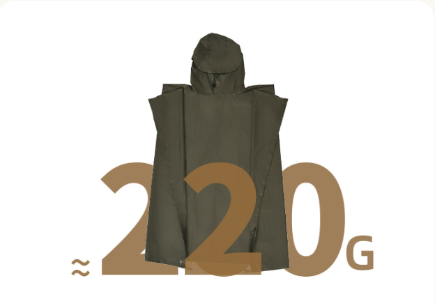 Mobi Garden Ultralight raincoat PONCHO - Green