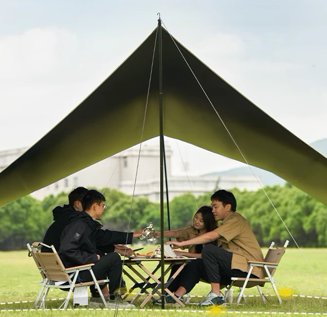 Mobi Garden Jun Ting 530 Black Coating 4-6 person Tarp - Sand