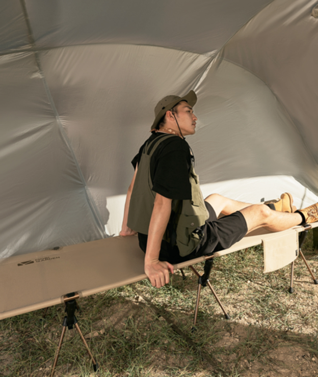 Mobi Garden Lightweight Camp Cot - Khaki-Goritta Works Sdn. Bhd. 202501017603 (1619017-X)