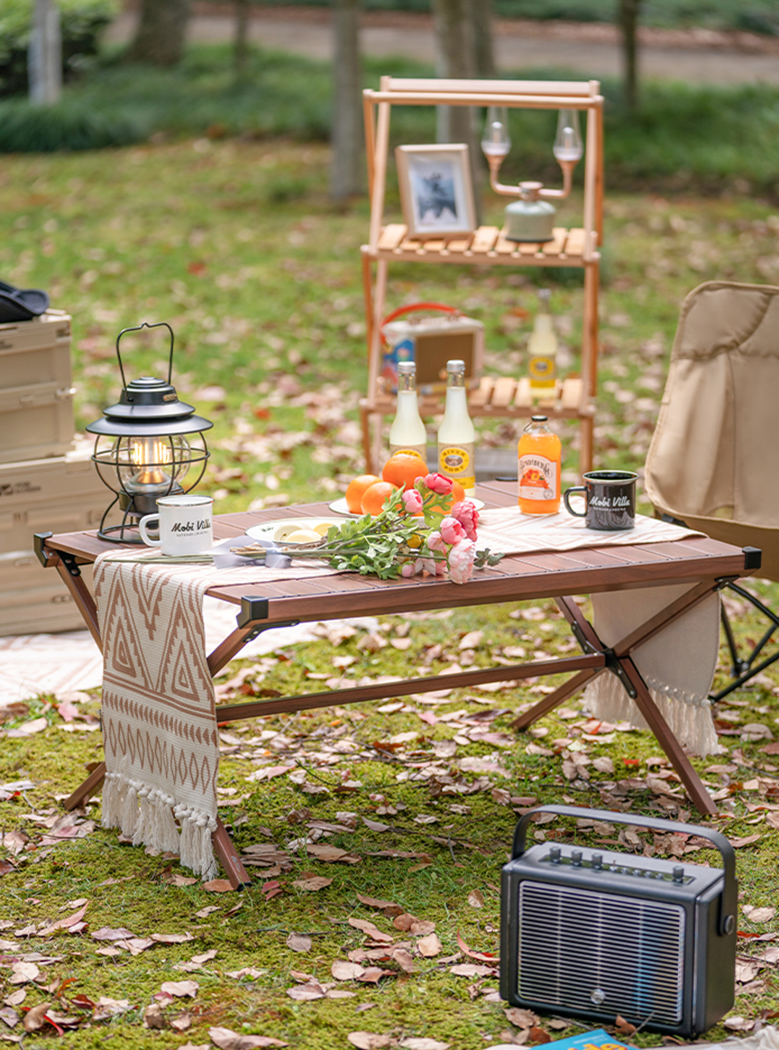 Mobi Garden Shan Ze Aluminum Omelet Table Wide - Wood-Goritta Works Sdn. Bhd. 202501017603 (1619017-X)