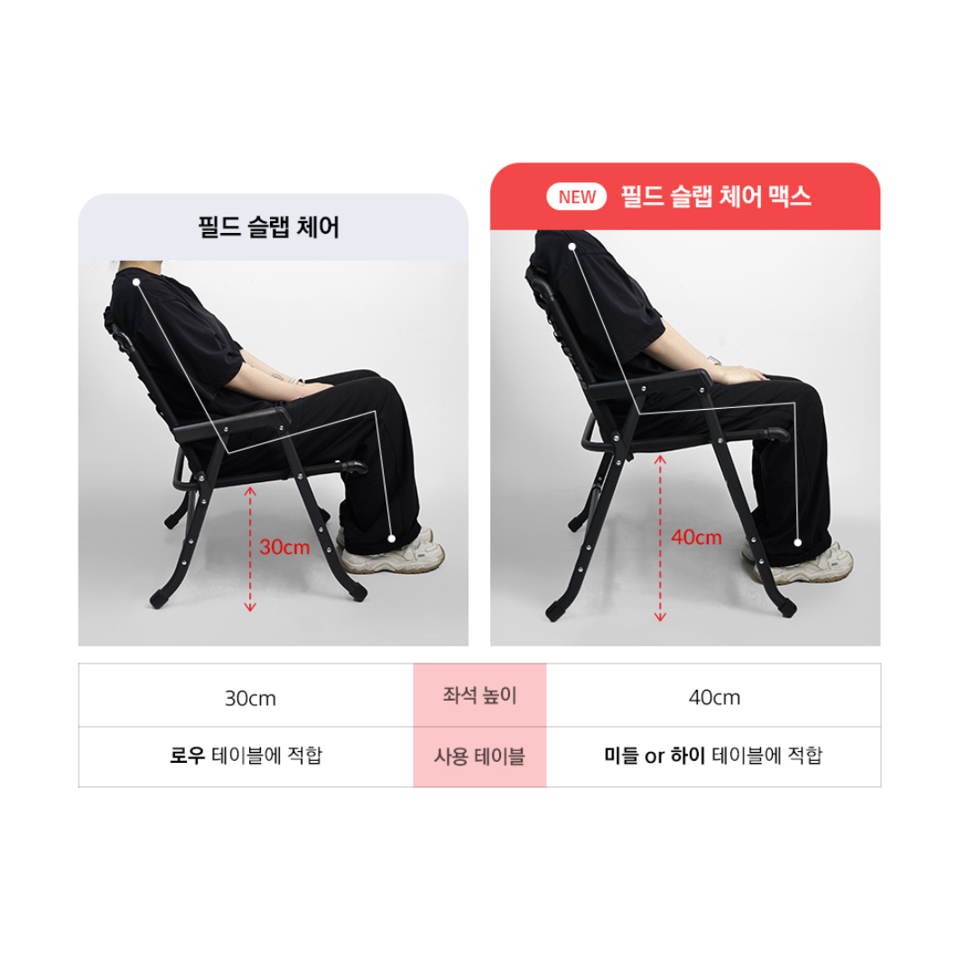 KZM Field Slab Chair Max - Black