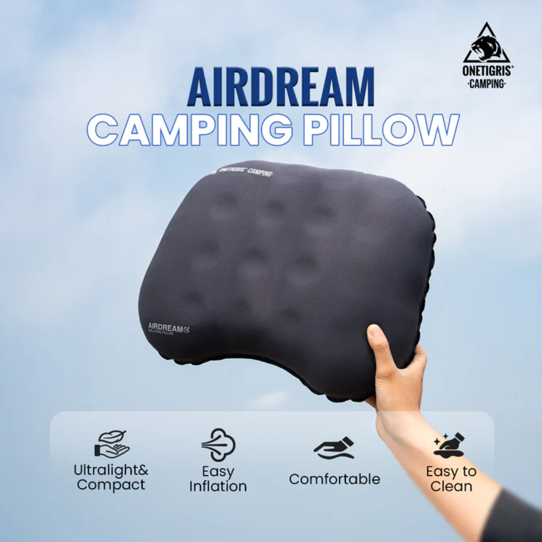 OneTigris Airdream Inflating Pillow - Deep Gray