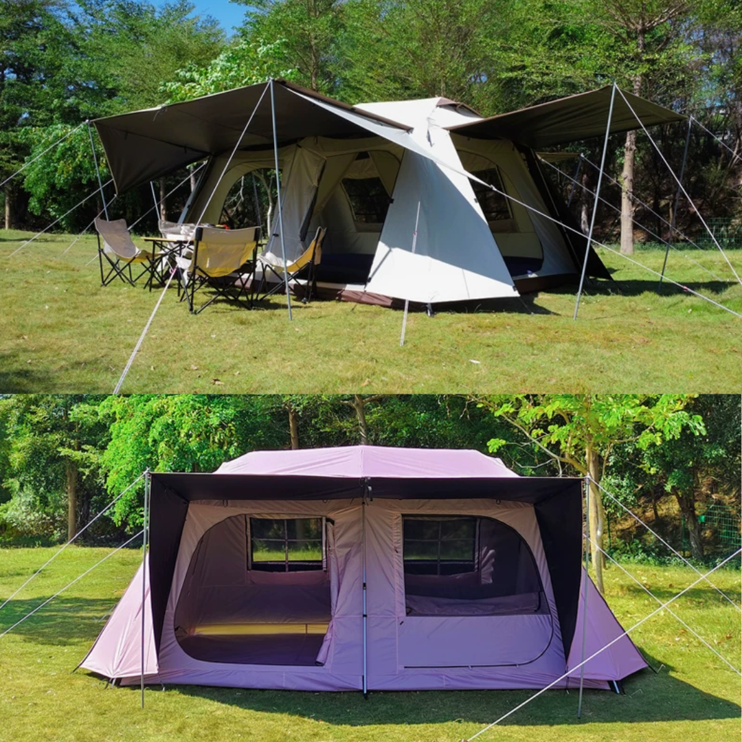 Stoic Villa 13 Black-Coated Automatic 6-8 person Tent - Black