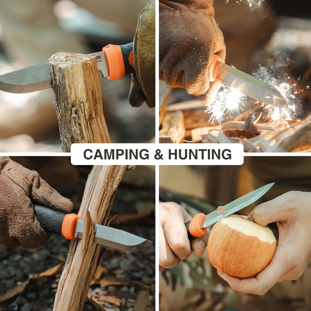 OneTigris Trail Forge Camping Knife with case - Black