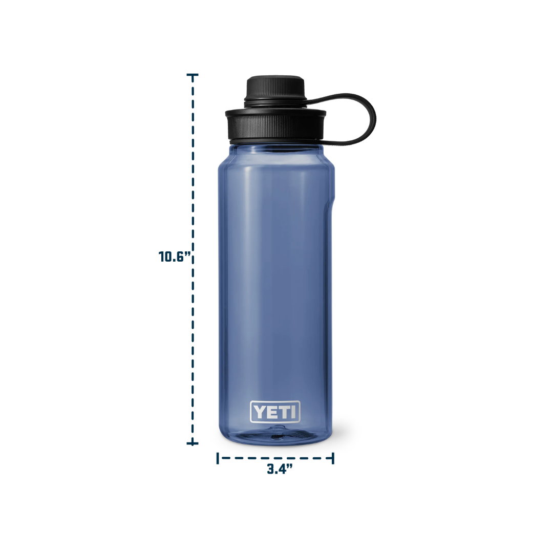 Yonder 34 oz (1L) Water Bottle with Yonder Tether Cap - Charcoal