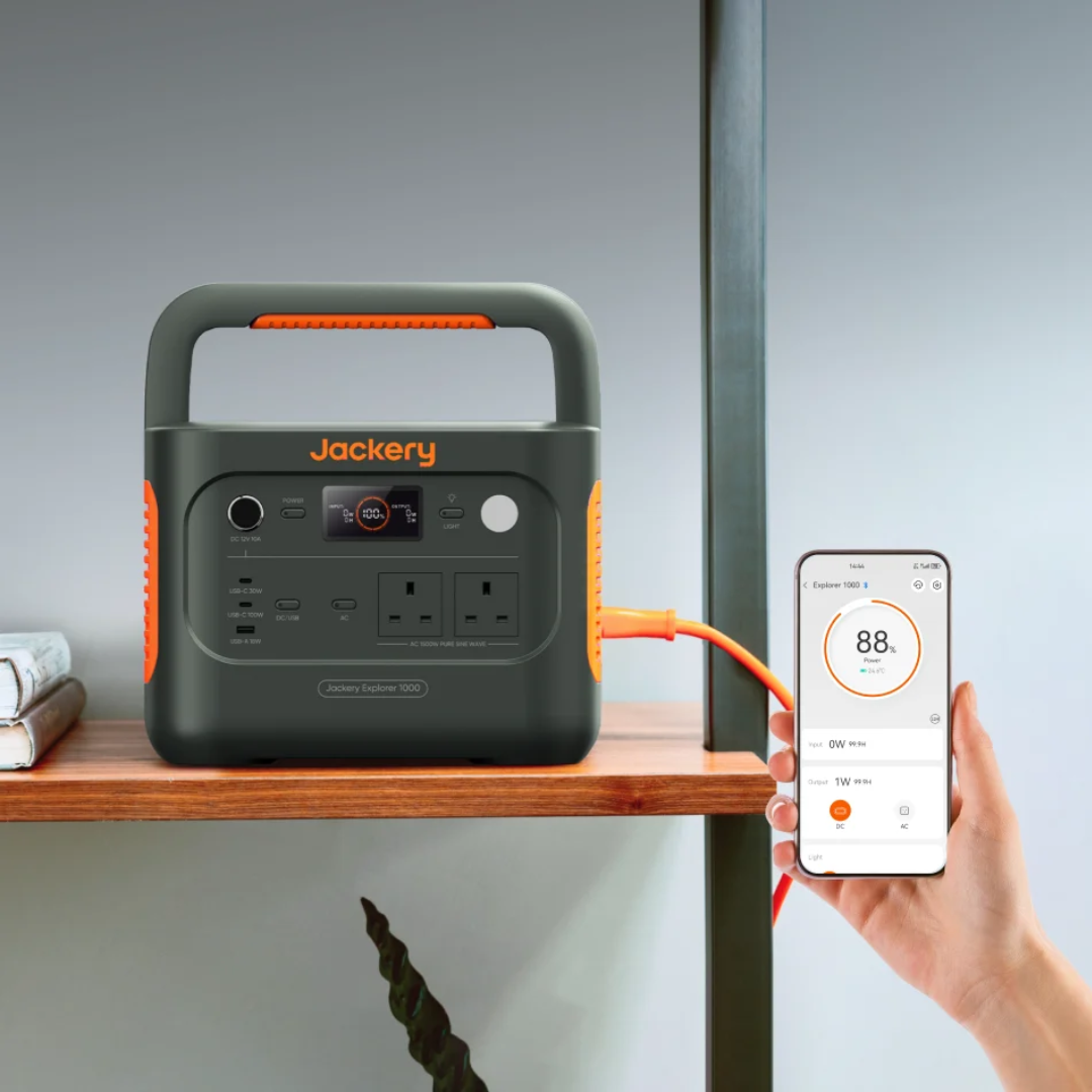 Jackery Explorer 1000 v2 Portable Power Station - 1070Wh, AC 1500W