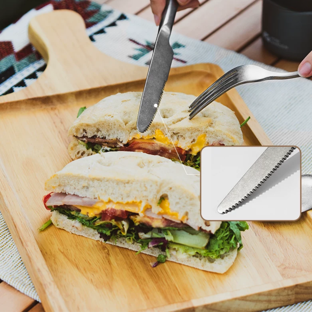 Mobi Garden Premium 304 Stainless Steel Camping Cutlery