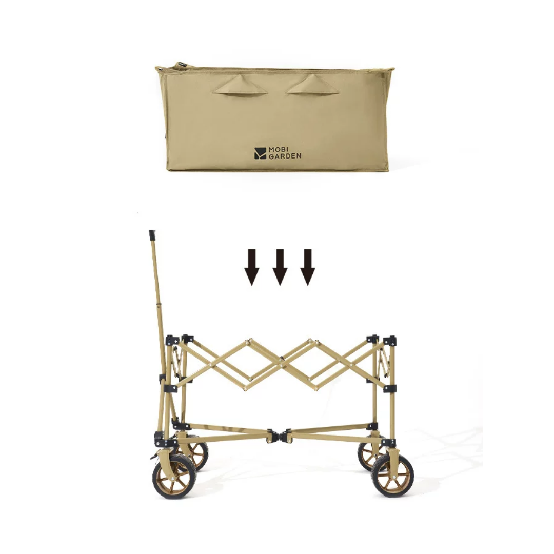 Mobi Garden Cloudy Folding Wagon 200L - Sand