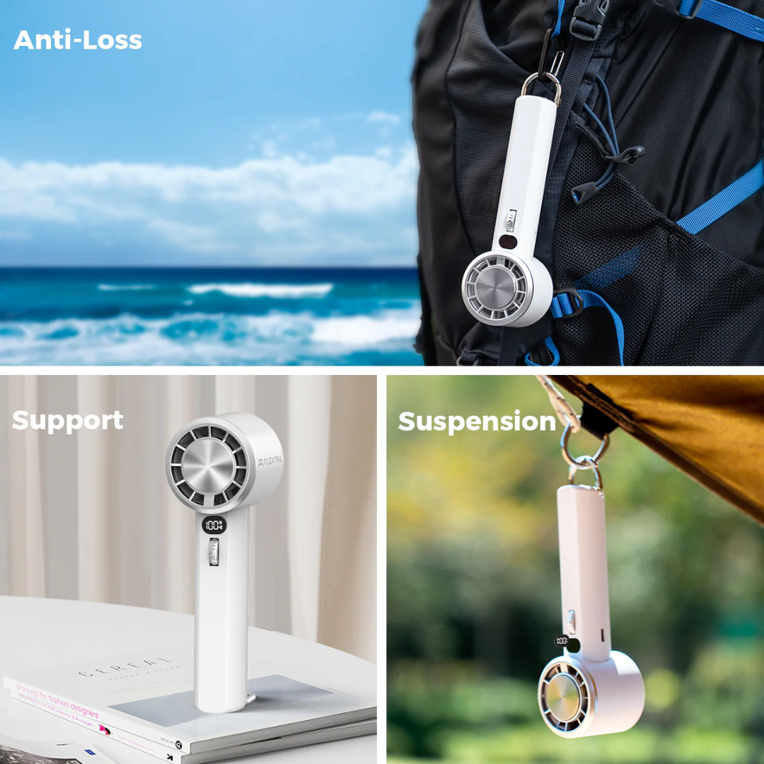 Flextail Max Handheld Fan Pro Semiconductor Cooling Technology - White
