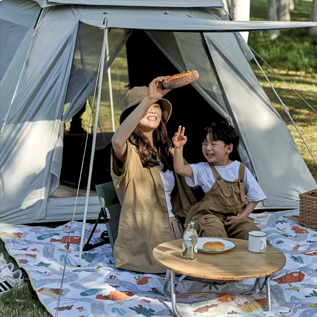 Mobi Garden (Black Coated) Zero Automatic Tent 155 with Tarp 2-3 Persons tent