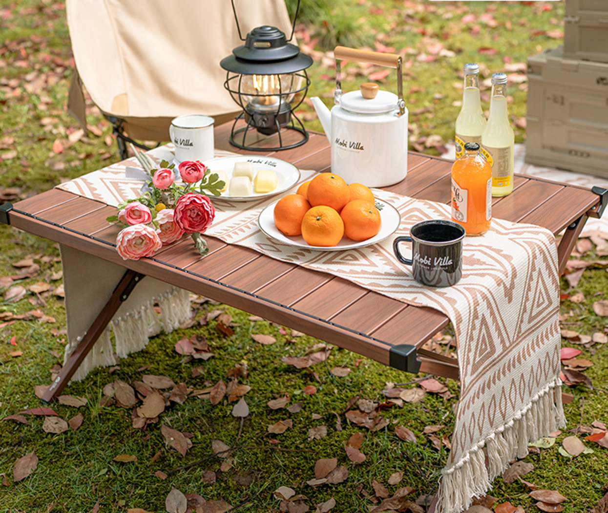 Mobi Garden Shan Ze Aluminum Omelet Table Wide - Wood-Goritta Works Sdn. Bhd. 202501017603 (1619017-X)