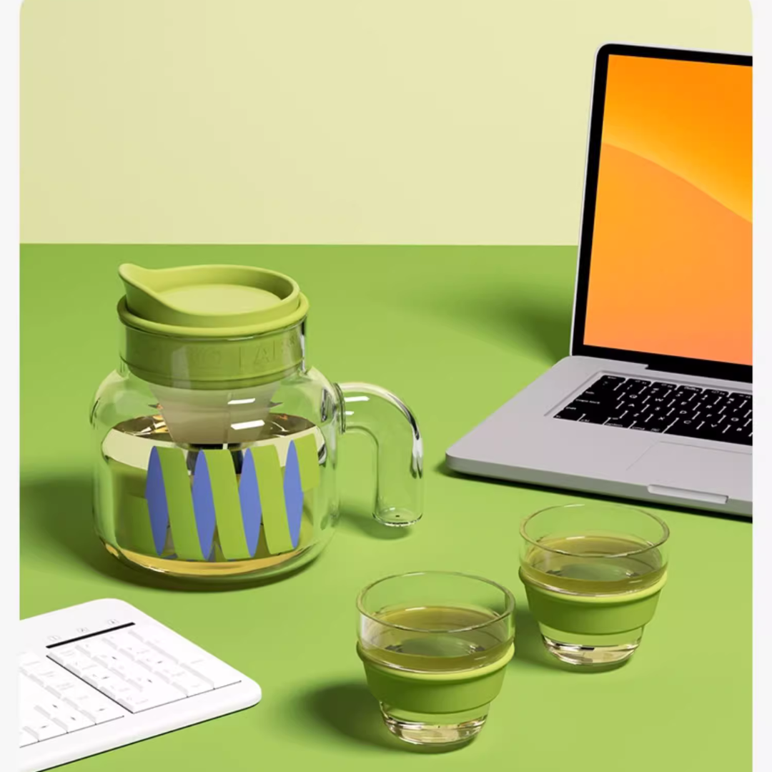 CHAKO LAB Chubby Glass Pot - Orange / Blue-Goritta Works Sdn. Bhd. 202501017603 (1619017-X)